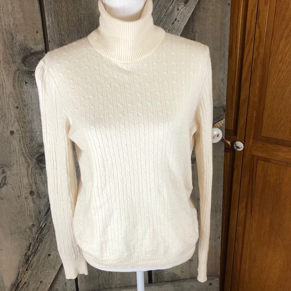 J Crew Wool/Cashmere Turtleneck Sweater Size Med